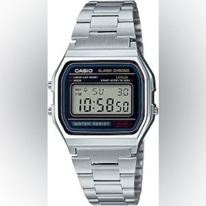 Mens Casio A158WA-1DF silver